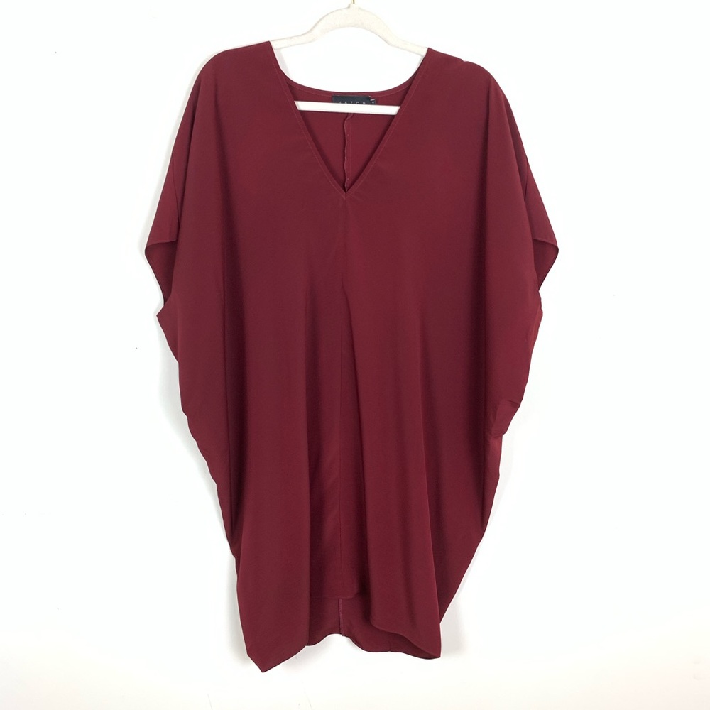 Hatch Burgundy Slouch Kimono Shift Dress Size P - Picture 4 of 8